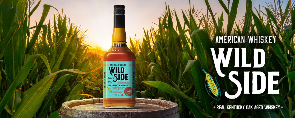 Imagem com garrafas de wild-side e a seguinte pergunta - Qual é a sua wild-side?