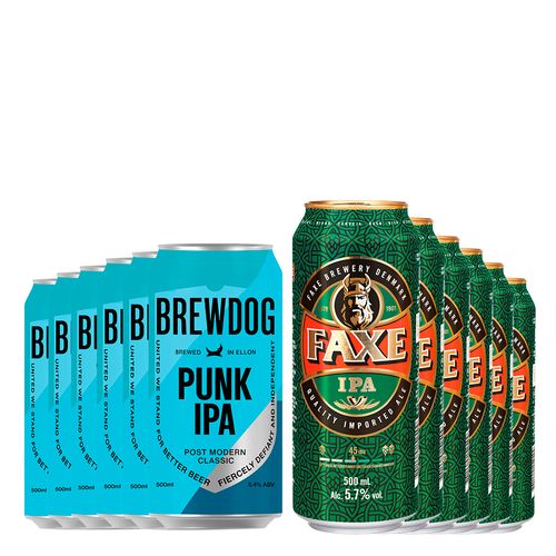 Kit Cervejas IPA Dogs VS Vikings 12 Unidades