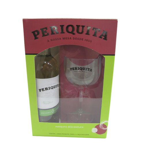Kit Vinho Periquita Branco Receitas 750ml + 01 Taça