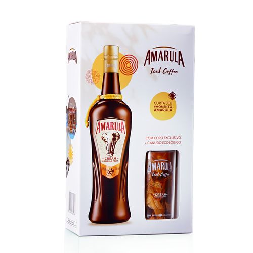 Kit Iced Coffee - Amarula Cream 750ml + Canudo Ecológico + Copo Exclusivo