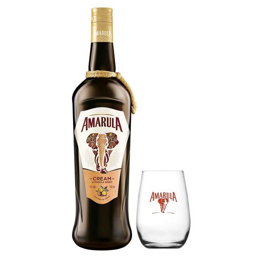 Kit Licor Amarula Cream 750 ml com copo exclusivo