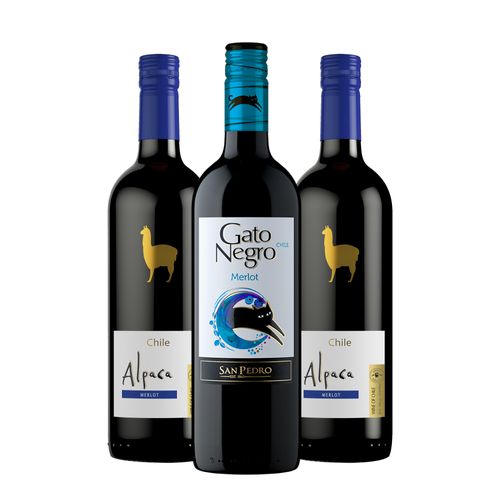 Kit Alpaca E Gato Negro Merlot - 3 unidades