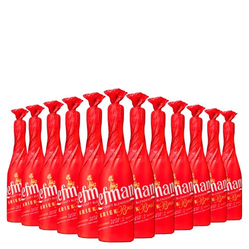 Kit Cerveja Liefmans Kriek Brut 750ml 12 Unidades