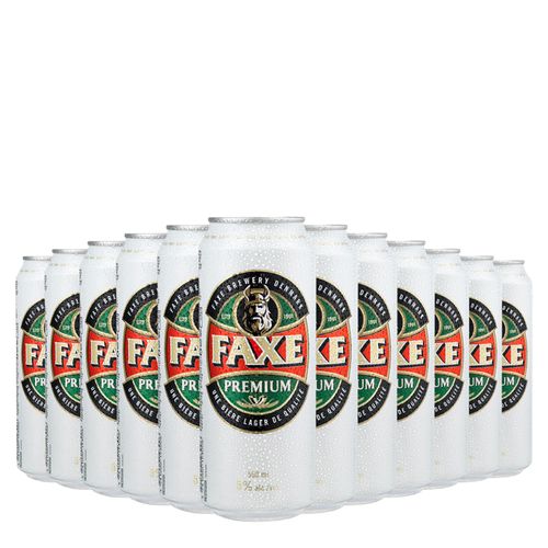 Kit Cerveja Faxe Premium Lt 500ml 12 Unidades