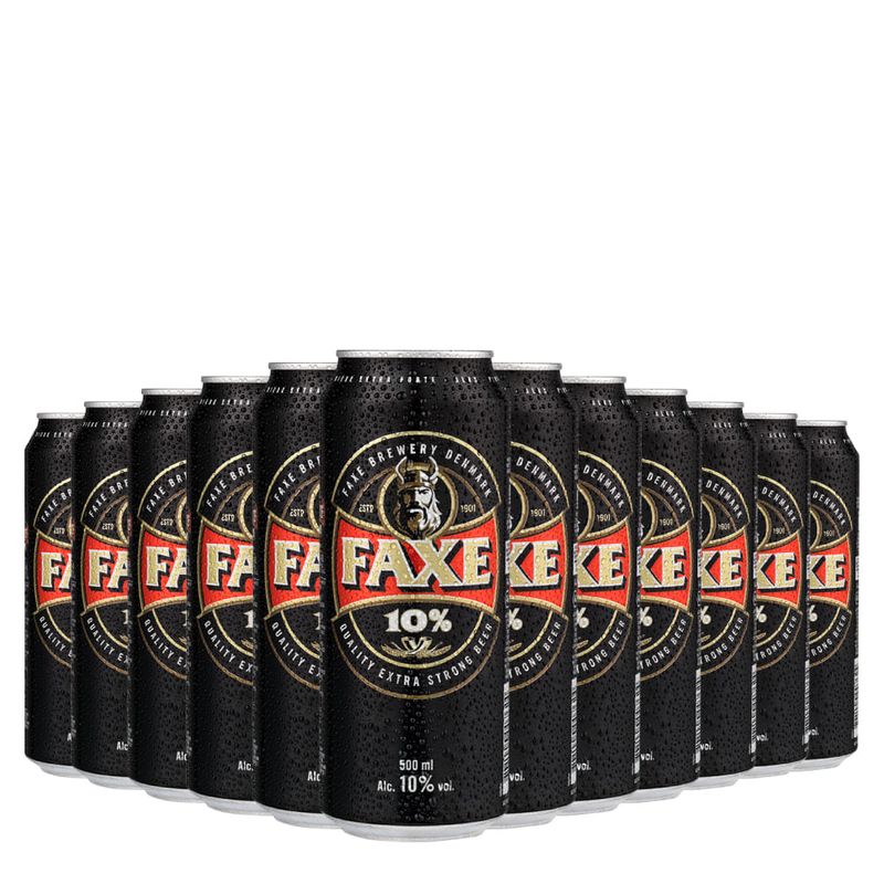 Kit Cerveja Faxe 10% Lt 500ml 12 Unidades - TodoVino