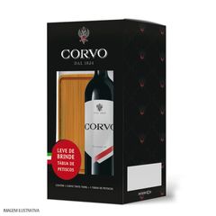 Pack Corvo Tinto 750 ml 1 Gf e 1 Tabua De Petiscos