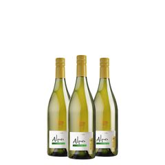 Kit Vinho Branco Alpaca Chardonnay Semillon 750ml 03 Unidades