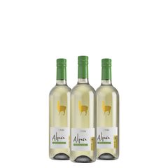Kit Vinho Branco Alpaca Sauvignon Blanc 750ml 03 Unidades