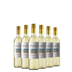 Kit Vinho Branco Amancay Chardonnay 750ml 06 Unidades