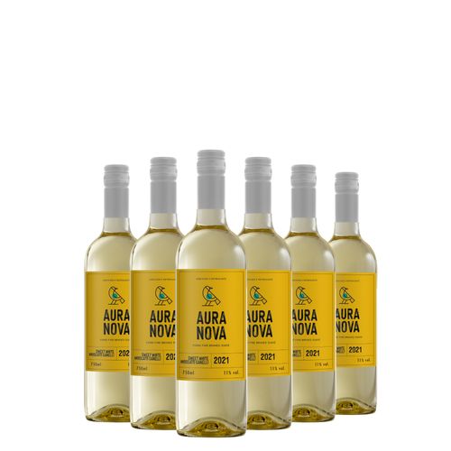 Kit Vinho Branco Aura Nova Sweet White Moscato 750ml 06 Unidades