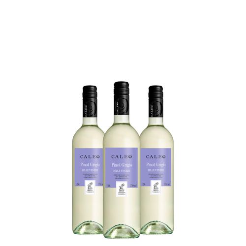 Kit Vinho Branco Caleo Pinot Grigio 750ml 03 Unidades