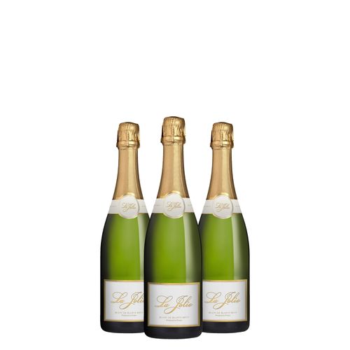 Kit Espumante Branco La Jolie Brut Blanc De Blancs 750ml 03 Unidades