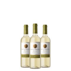 Kit Vinho Branco Santa Helena Reservado Sauvignon Blanc 750ml 03 Unidades
