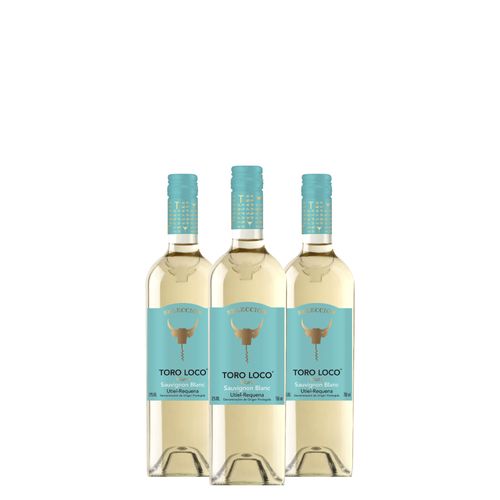 Kit Vinho Branco Toro Loco Viura Sauvignon Blanc 750ml 03 Unidades