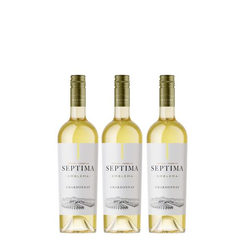 Kit Vinho Branco Septima Chardonnay 750ml 03 Unidades