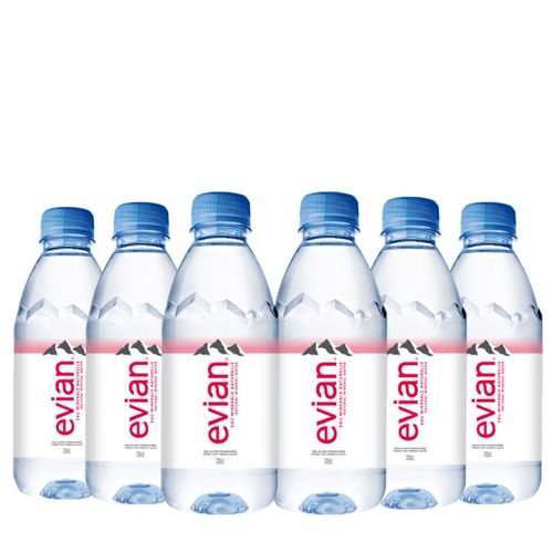 Kit Água Evian Pet Sem Gás 330ml 6 unidades