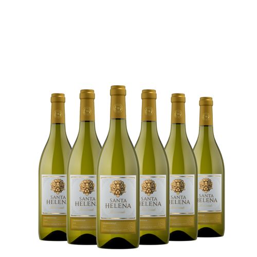 Kit Vinho Branco Santa Helena Reservado Chardonnay 750ml 06 Unidades