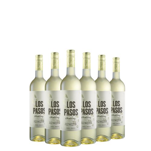 Kit Vinho Branco Los Pasos Chardonnay 750ml 06 Unidades