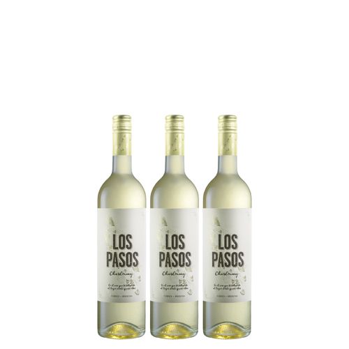 Kit Vinho Branco Los Pasos Chardonnay 750ml 03 Unidades