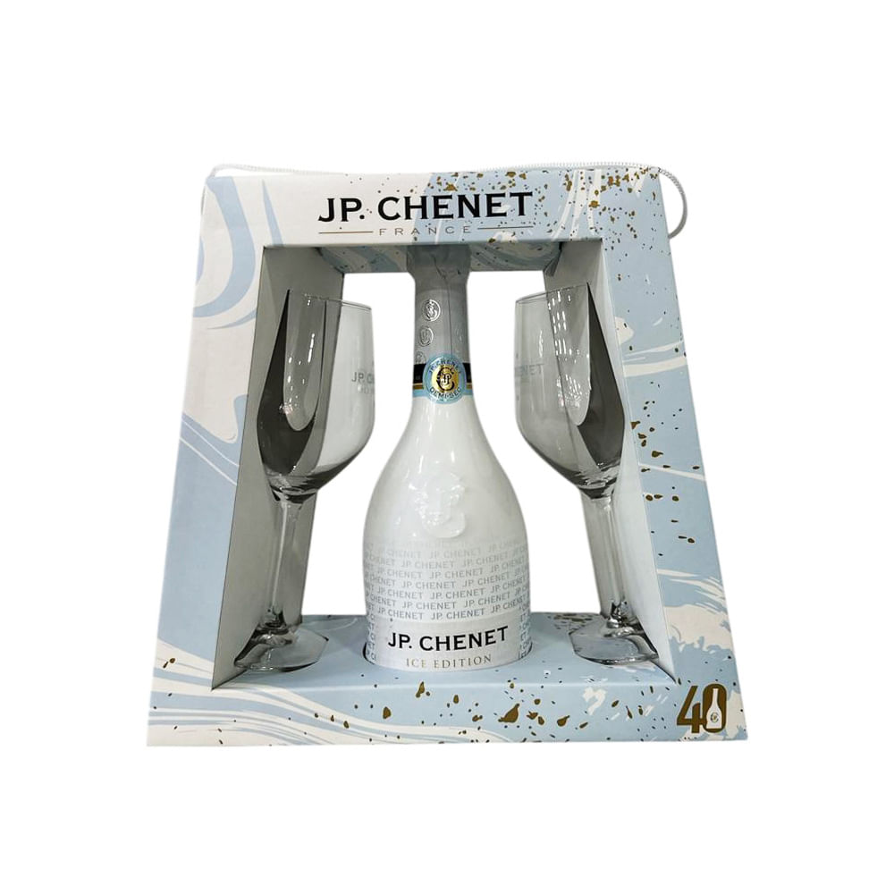 Espumante JP. Chenet Ice Edition Blanc 750ml + 02 Taças