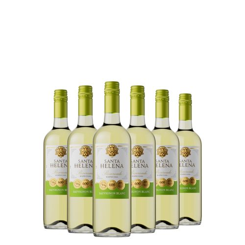 Kit Vinho Branco Santa Helena Reservado Sauvignon Blanc 750ml 06 Unidades