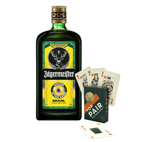 Compre 1 Licor Jägermeister United in the Game Ganhe 1 Jogo de Cartas