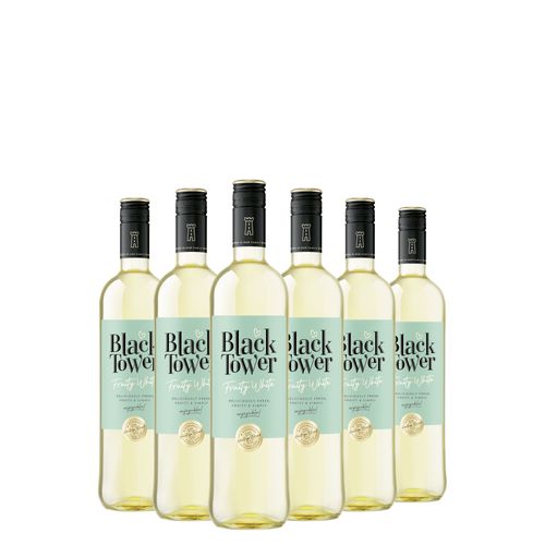 Kit Vinho Branco Black Tower Rivaner 750ml 06 Unidades
